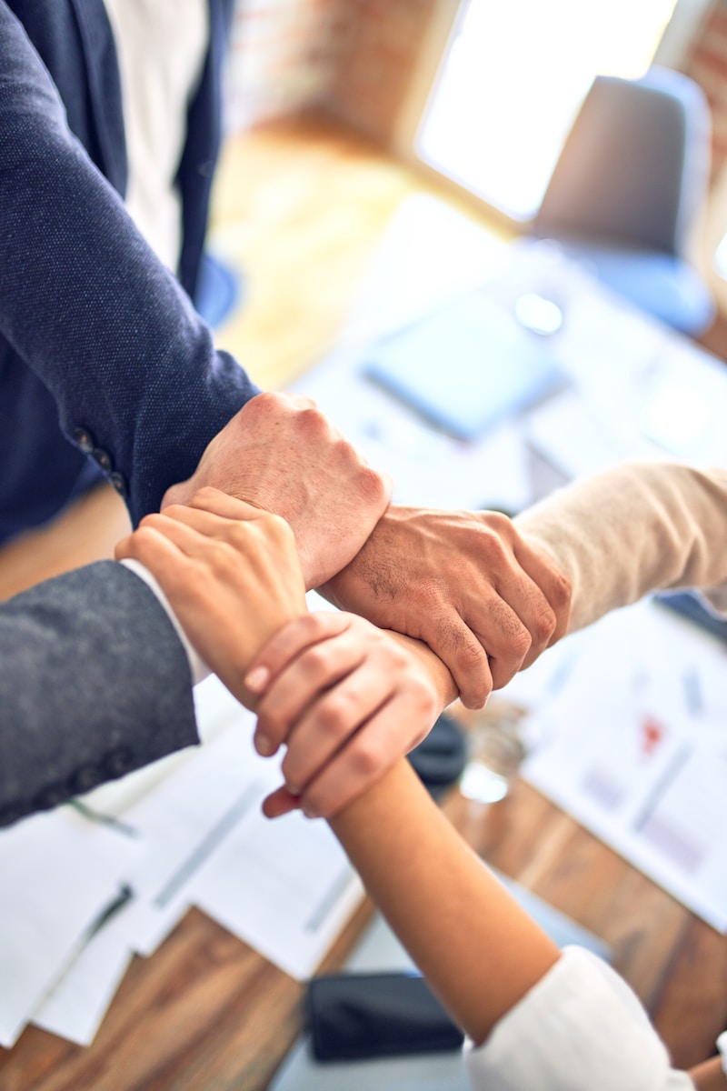 Coopération renforcée : Synergies entre économie, TVA et ONGs pour un impact global person in black long sleeve shirt holding persons hand